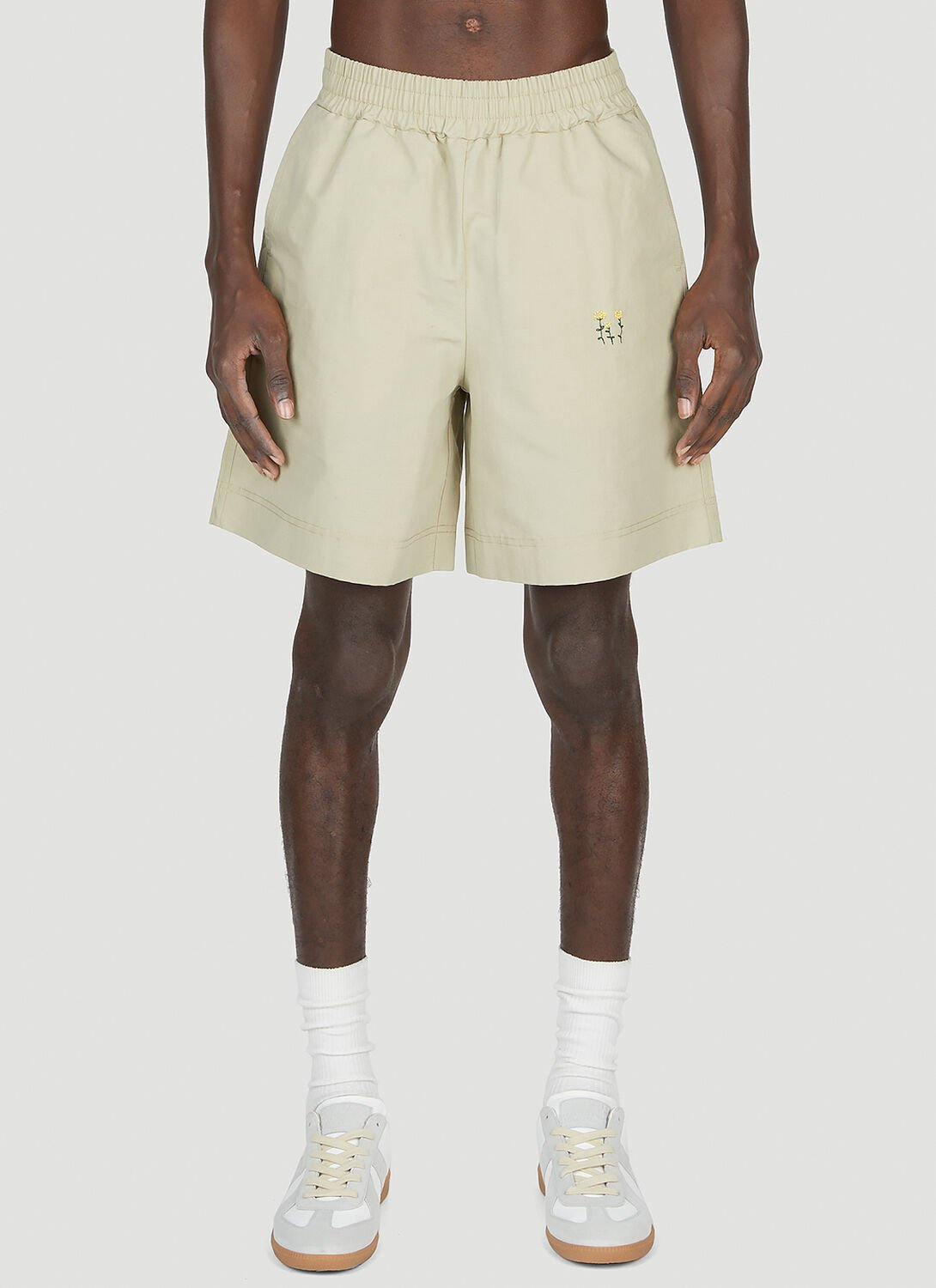 Embroidered Shorts - Man Shorts Beige It