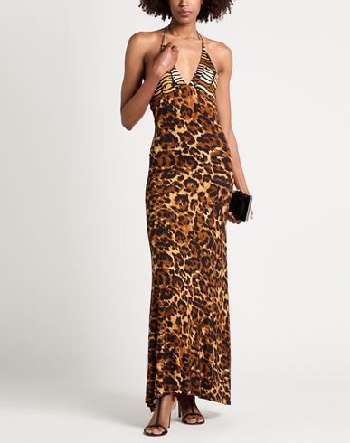 Woman Maxi dress Brown Size 6 Viscose, Elastane