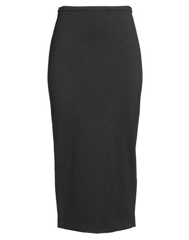 Woman Midi skirt Charcoal Size 10 Viscose, Nylon, Elastane