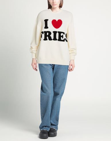 Woman Sweater Off white Size M Merino Wool, Cashmere