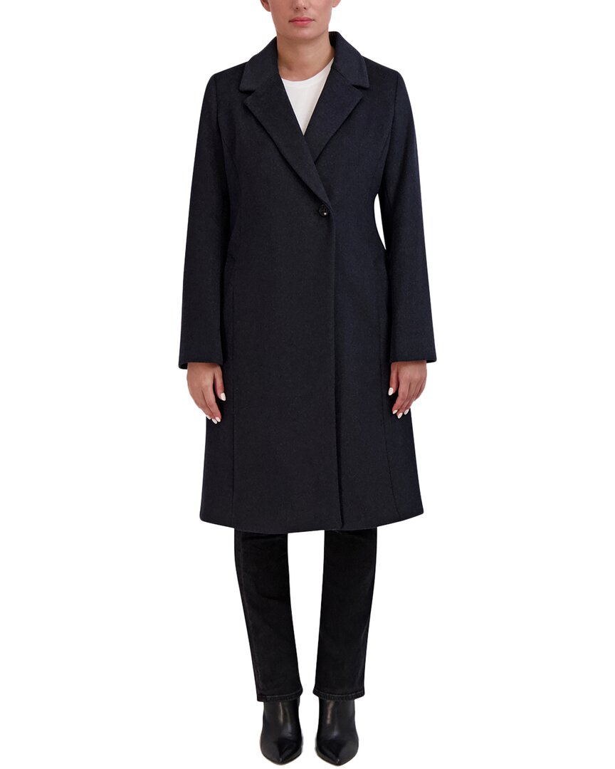 Signature Slick Asymmetric Wool-Blend Coat