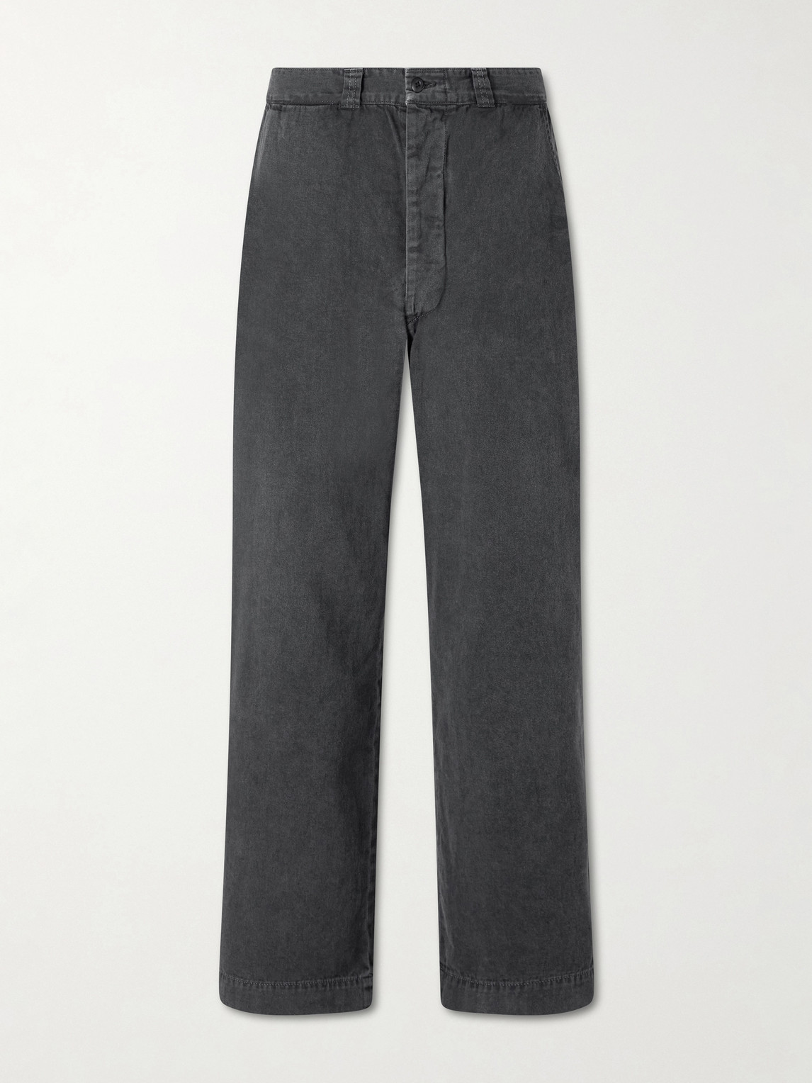 Straight-Leg Cotton-Twill Trousers