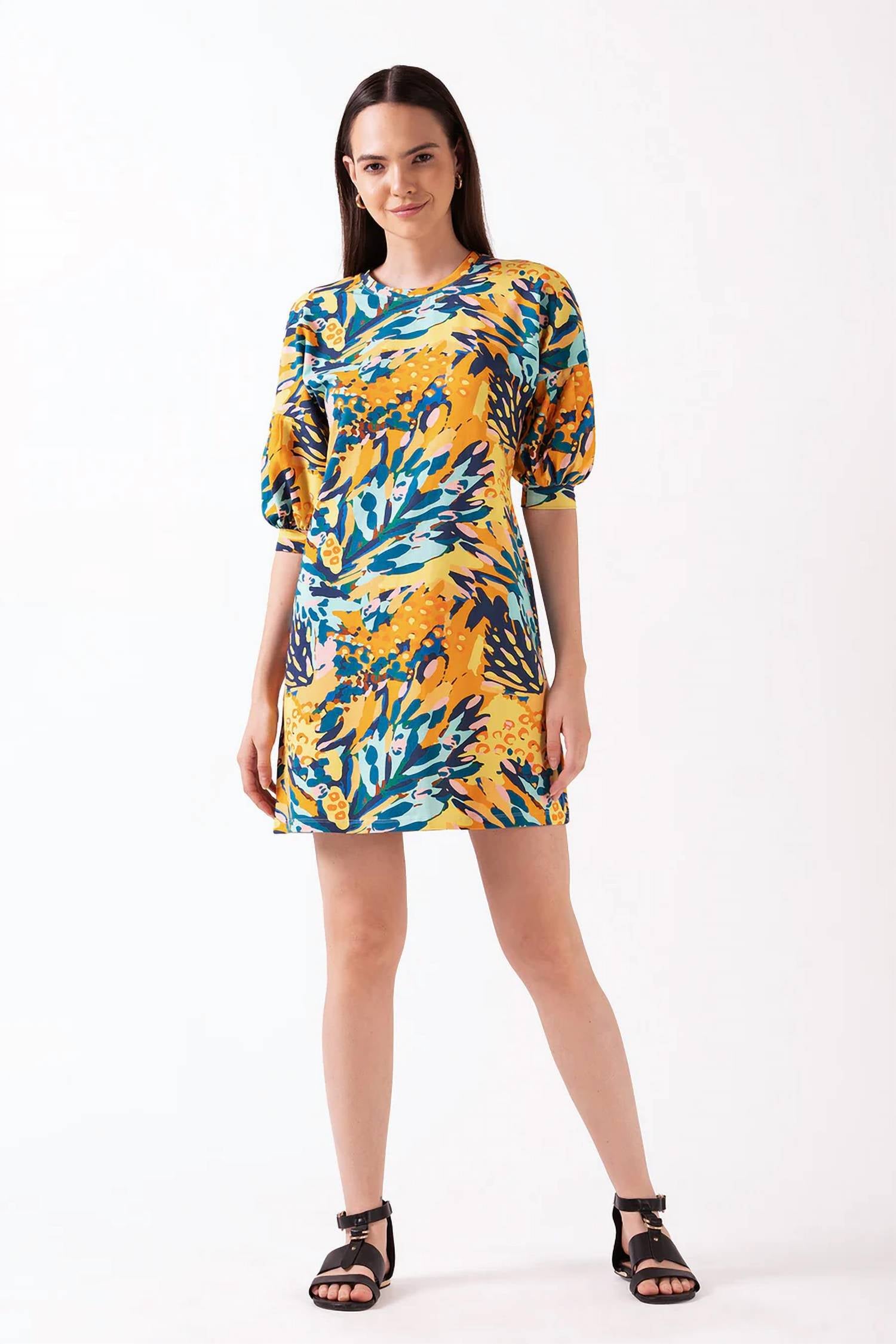Troian Knit Mini Dress In Orange Caspian