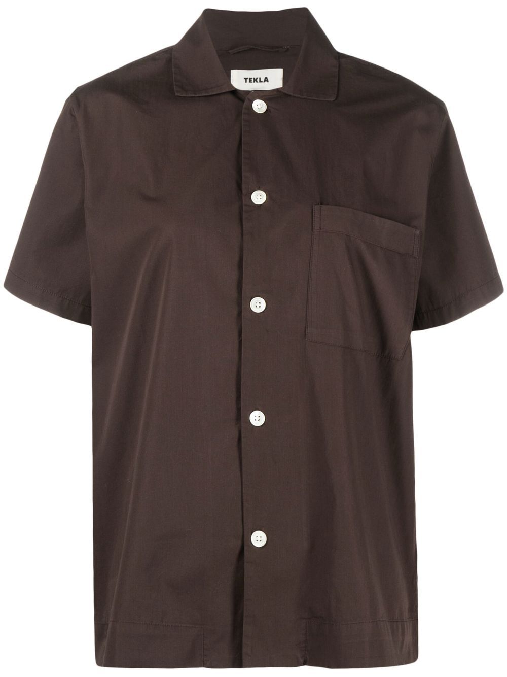 Organic cotton pyjama shirt - Brown