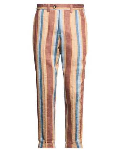 Man Pants Brown Size 31 Linen, Polyamide