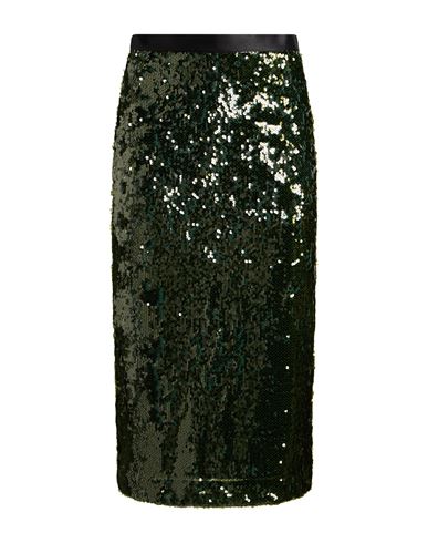 Woman Midi skirt Dark green Size 10 Polyester