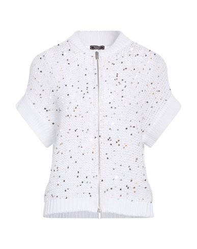 Woman Cardigan White Size 6 Cotton