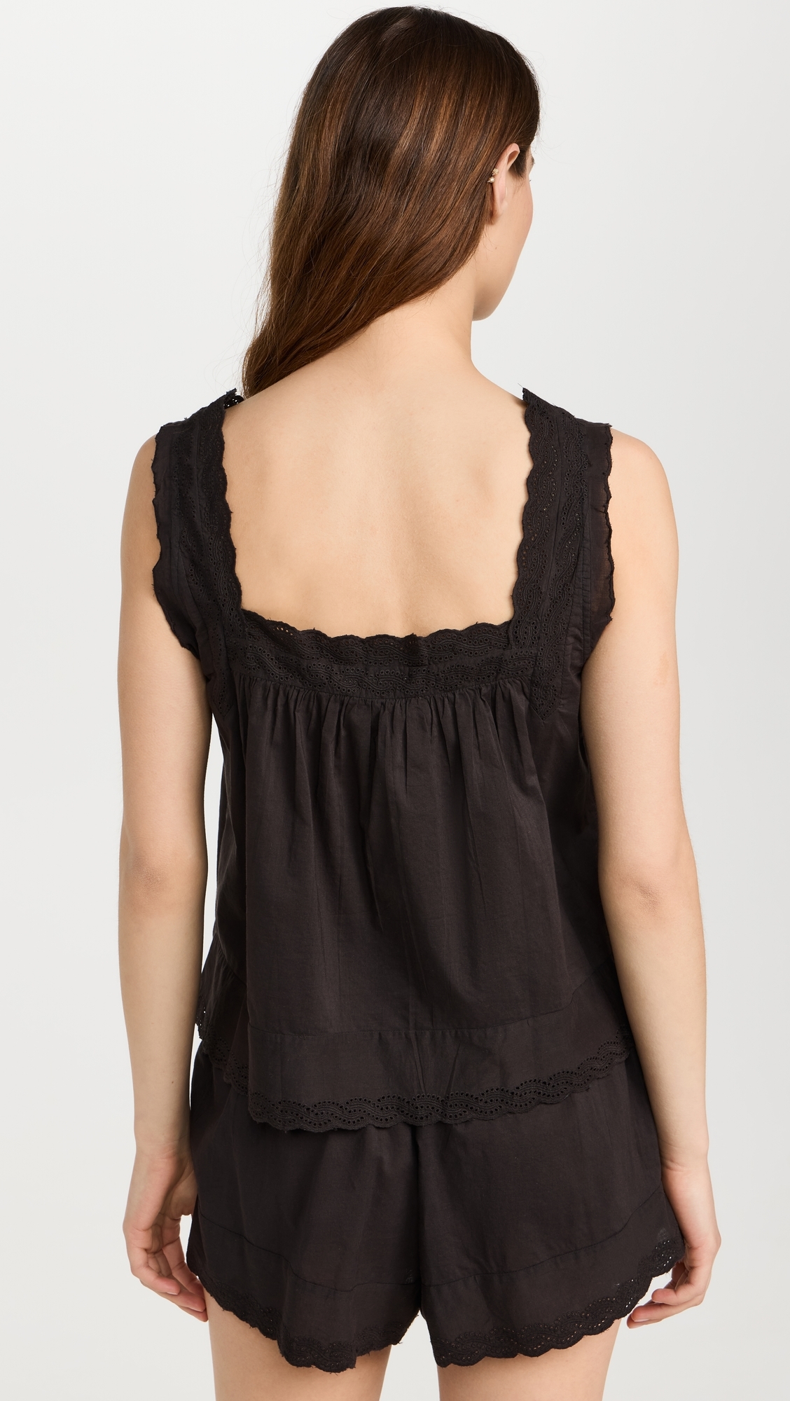 The Eyelet Tank Black