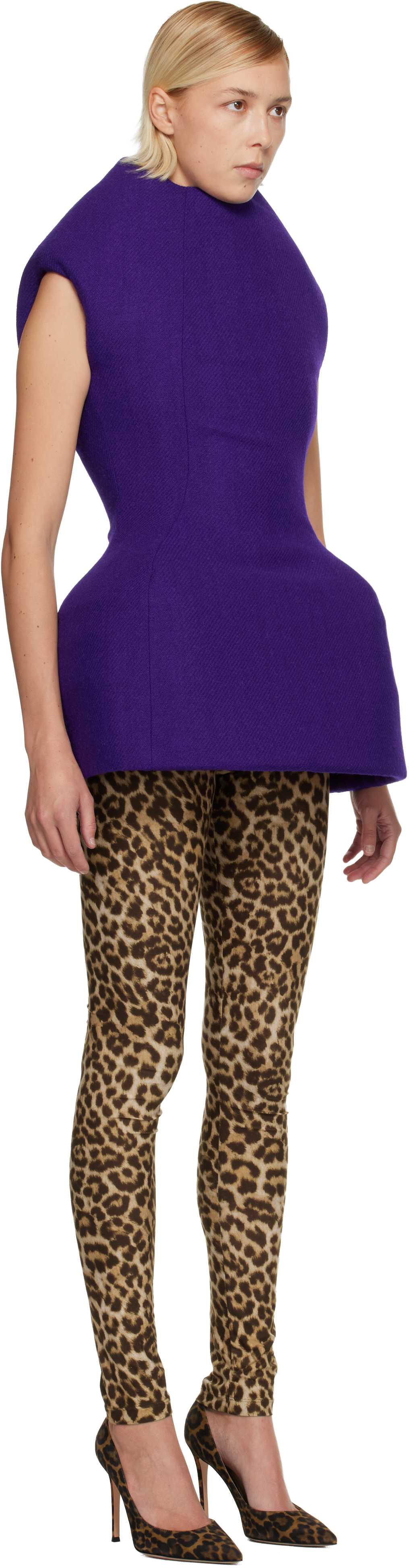 Purple Sculptured Minidress