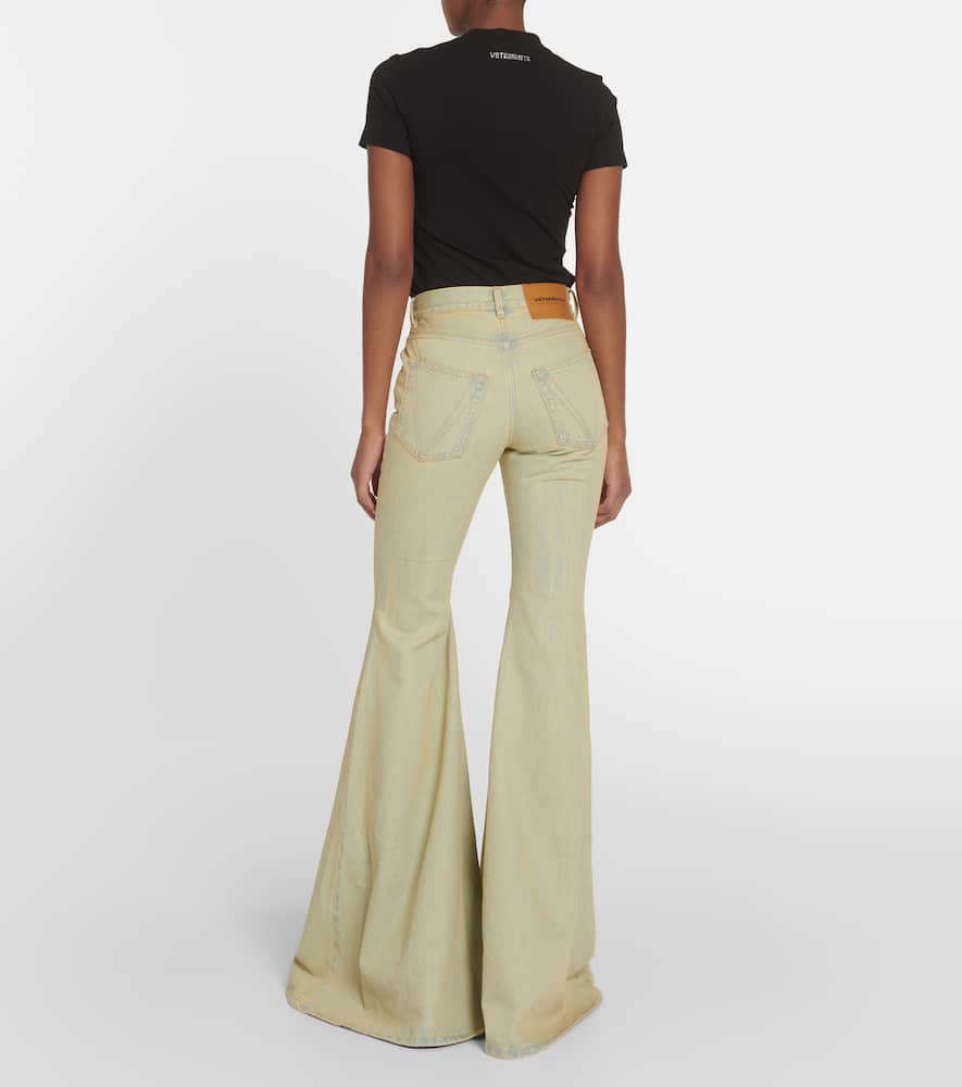 High-rise flared jeans