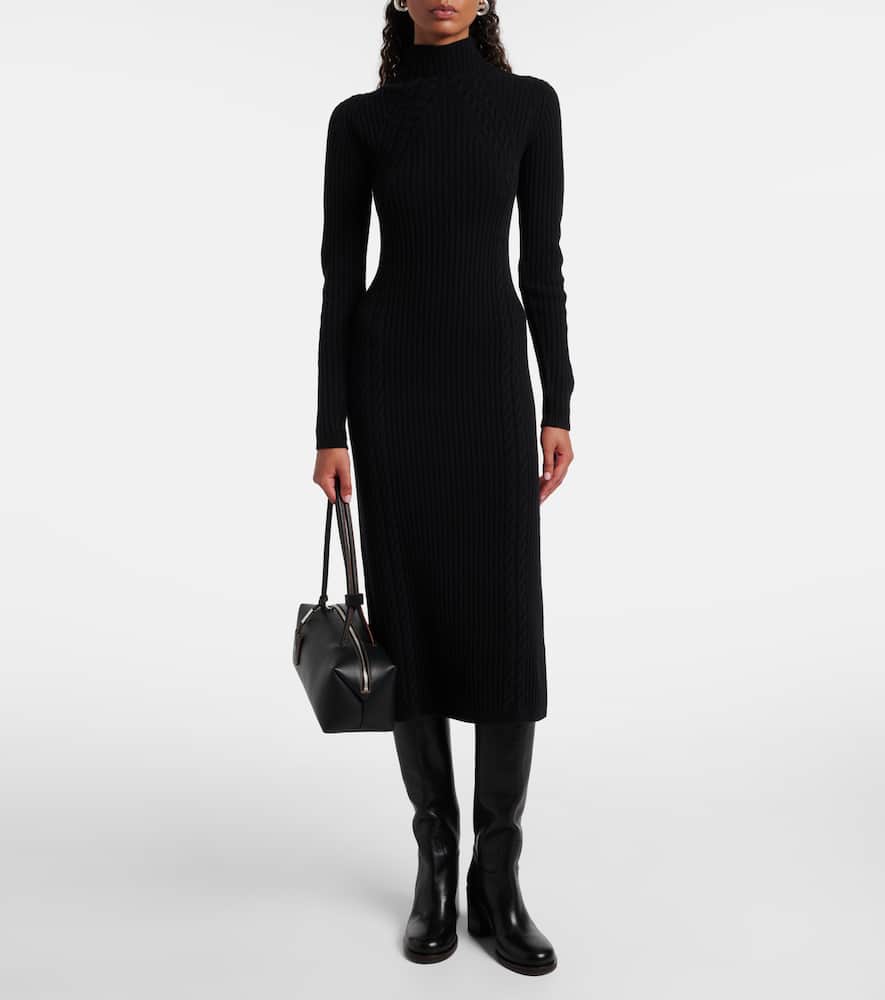 Zelanda wool and cashmere midi dress