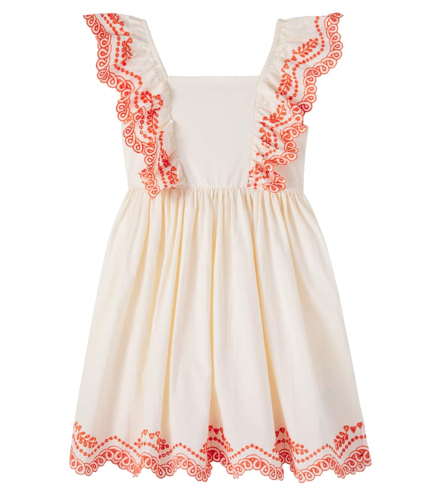 Clementine ruched cotton dress