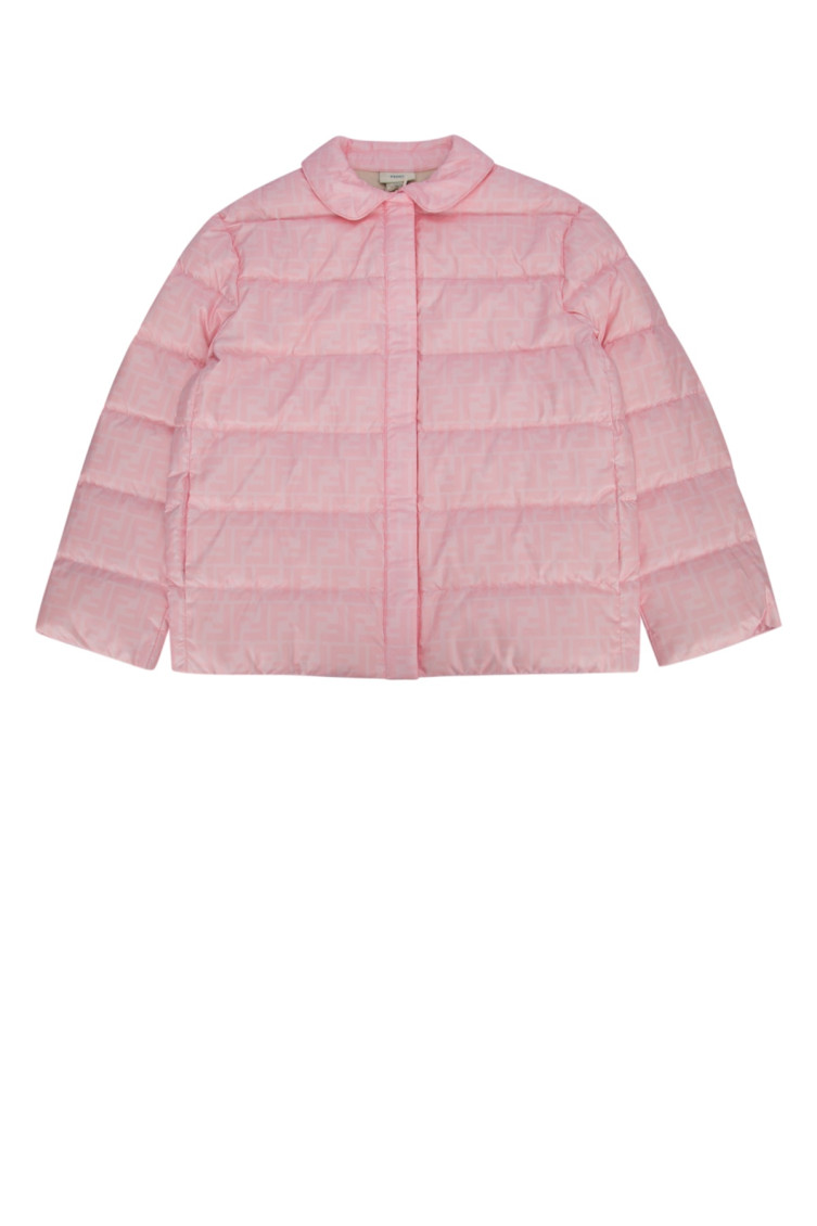 Girls Pink Shirt Collar Jacket