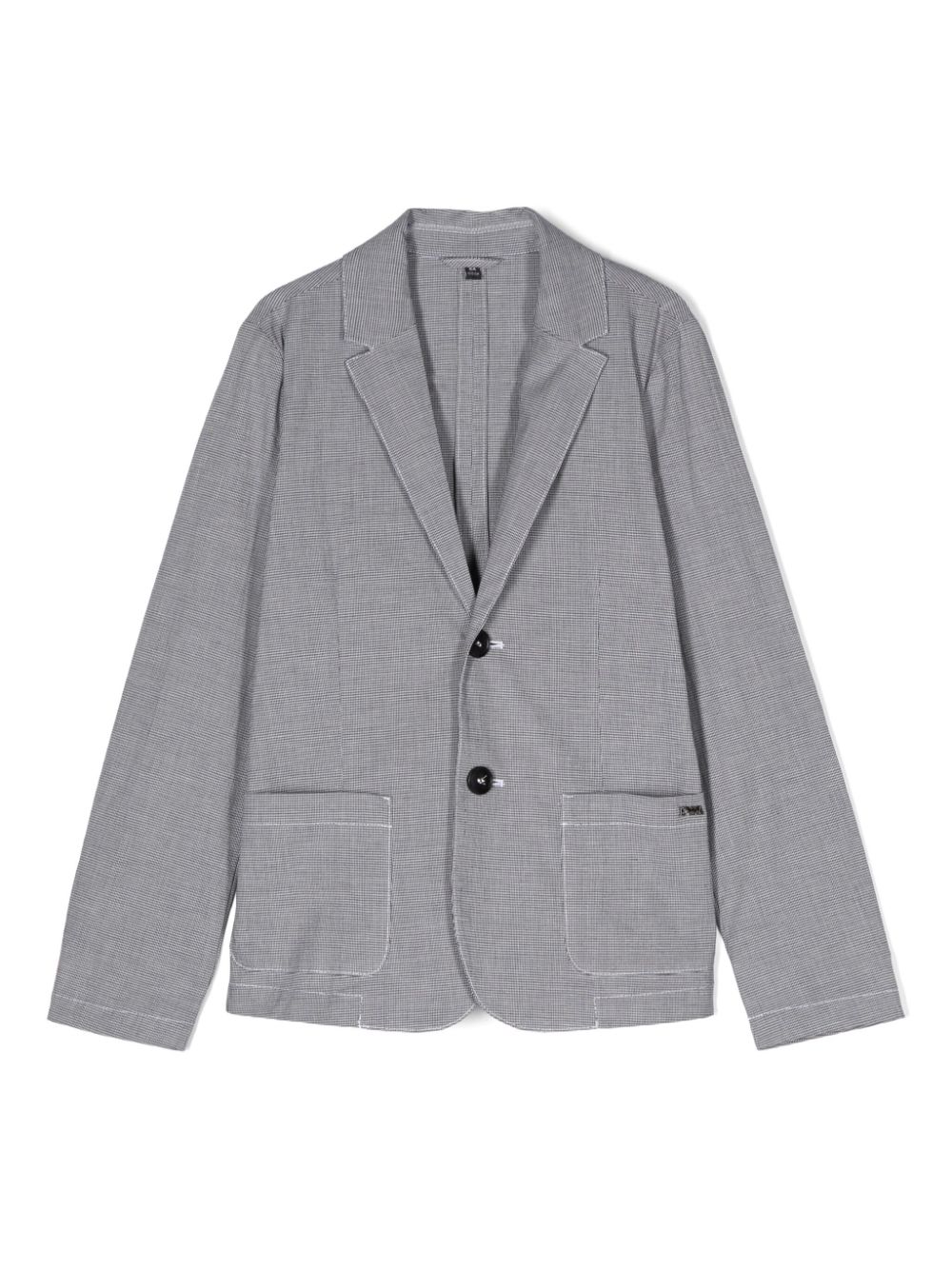 Houndstooth single-breasted blazer - Blue