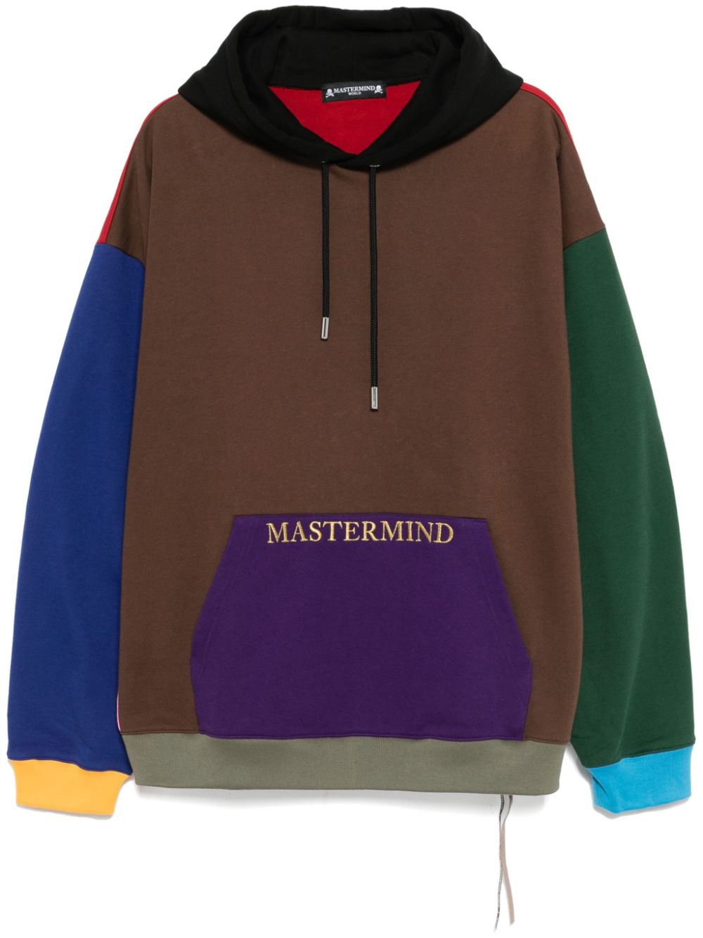 Patchwork hoodie - Brown