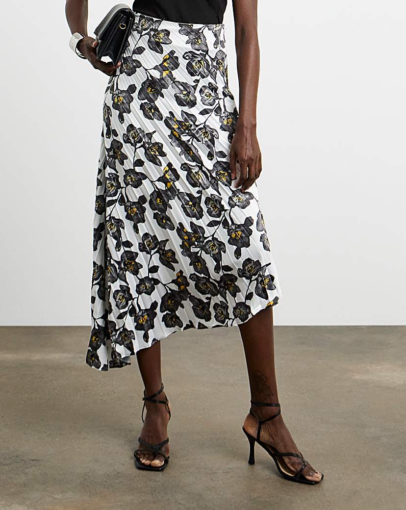 Joanna Hope Satin Pleated Skirt