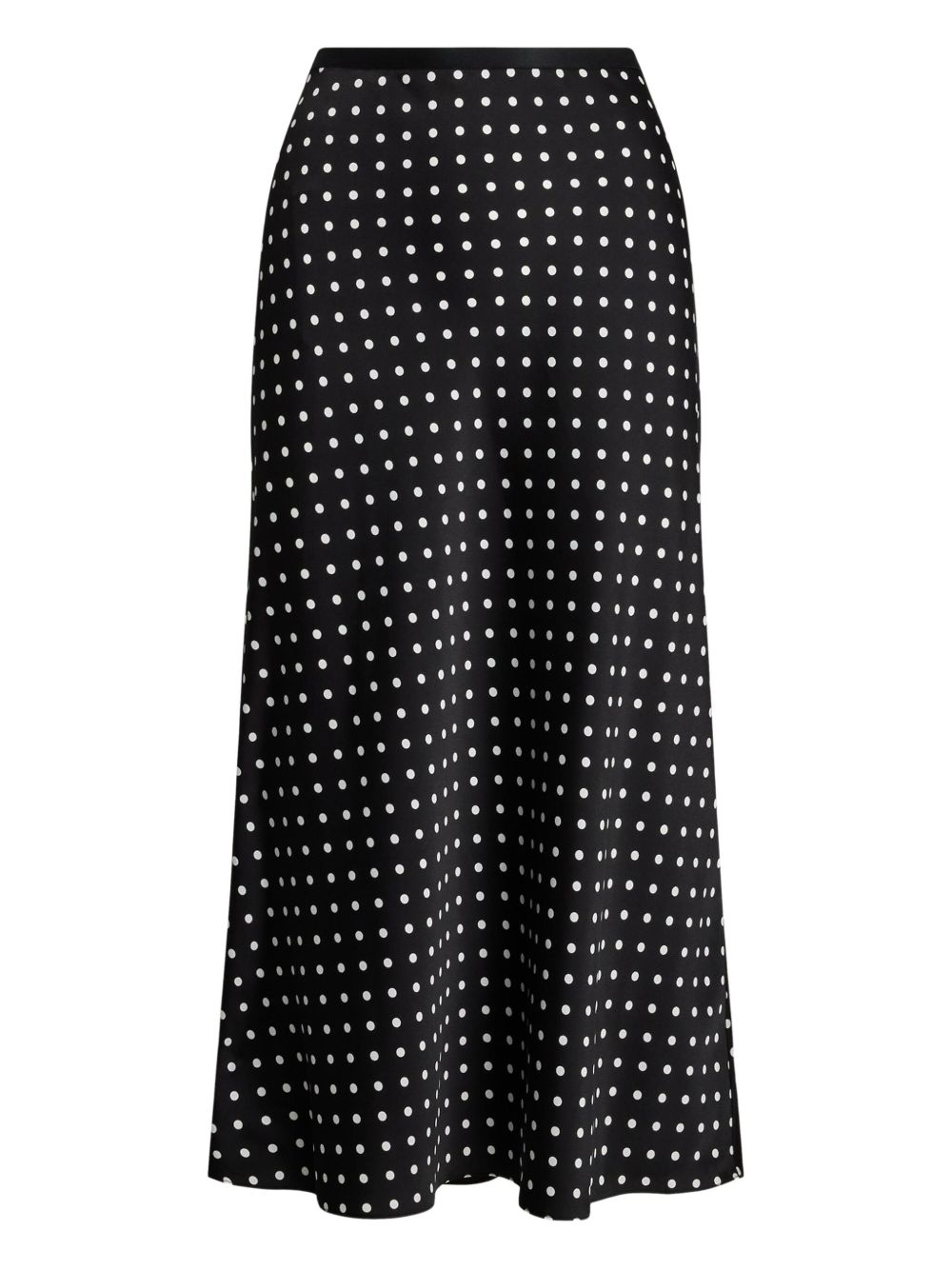 Polka dot-print midi skirt - Black