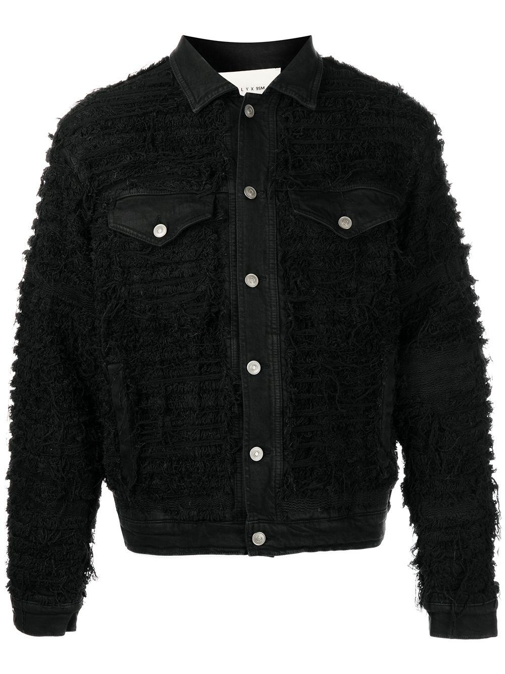 Frayed denim jacket - Black
