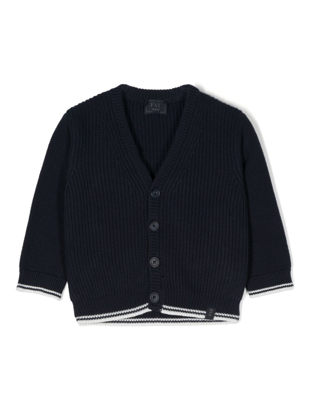 Fisherman's-knit cardigan - Blue