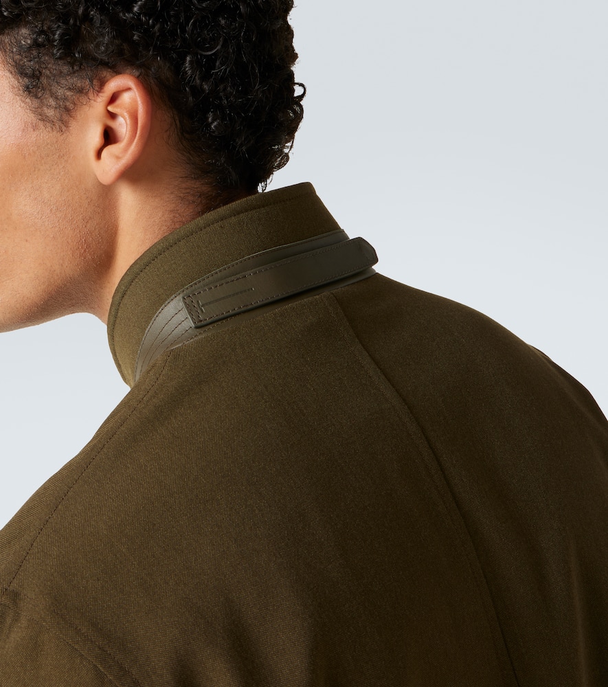 Wool, cashmere, and silk blouson jacket