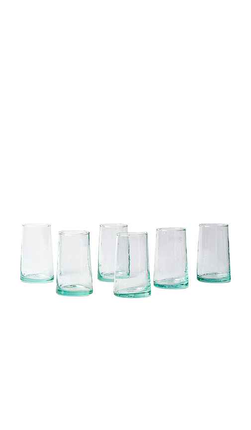 Verve Culture Tall Moroccan Cone Glassware Set in Neutra
