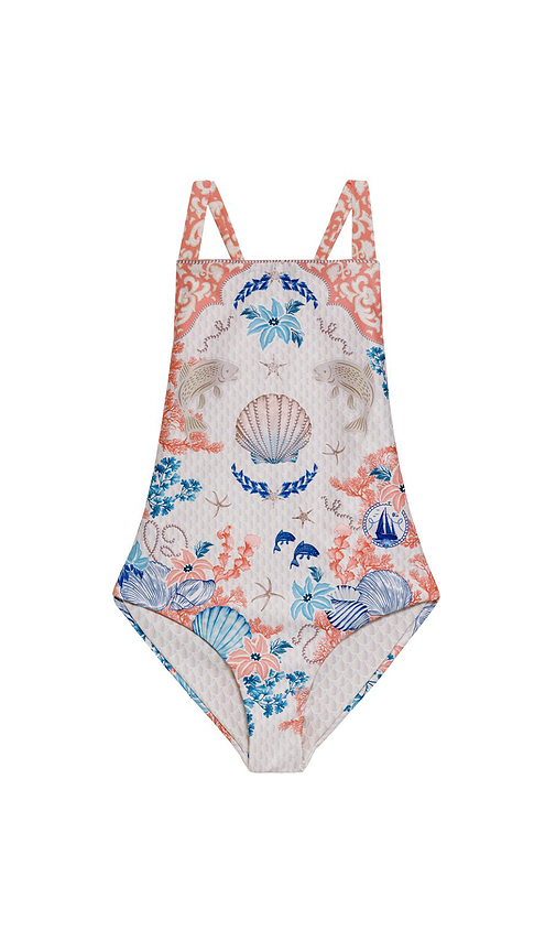Agua Bendita Amina Sereia One Piece Swimsuit in White. 2. Also
