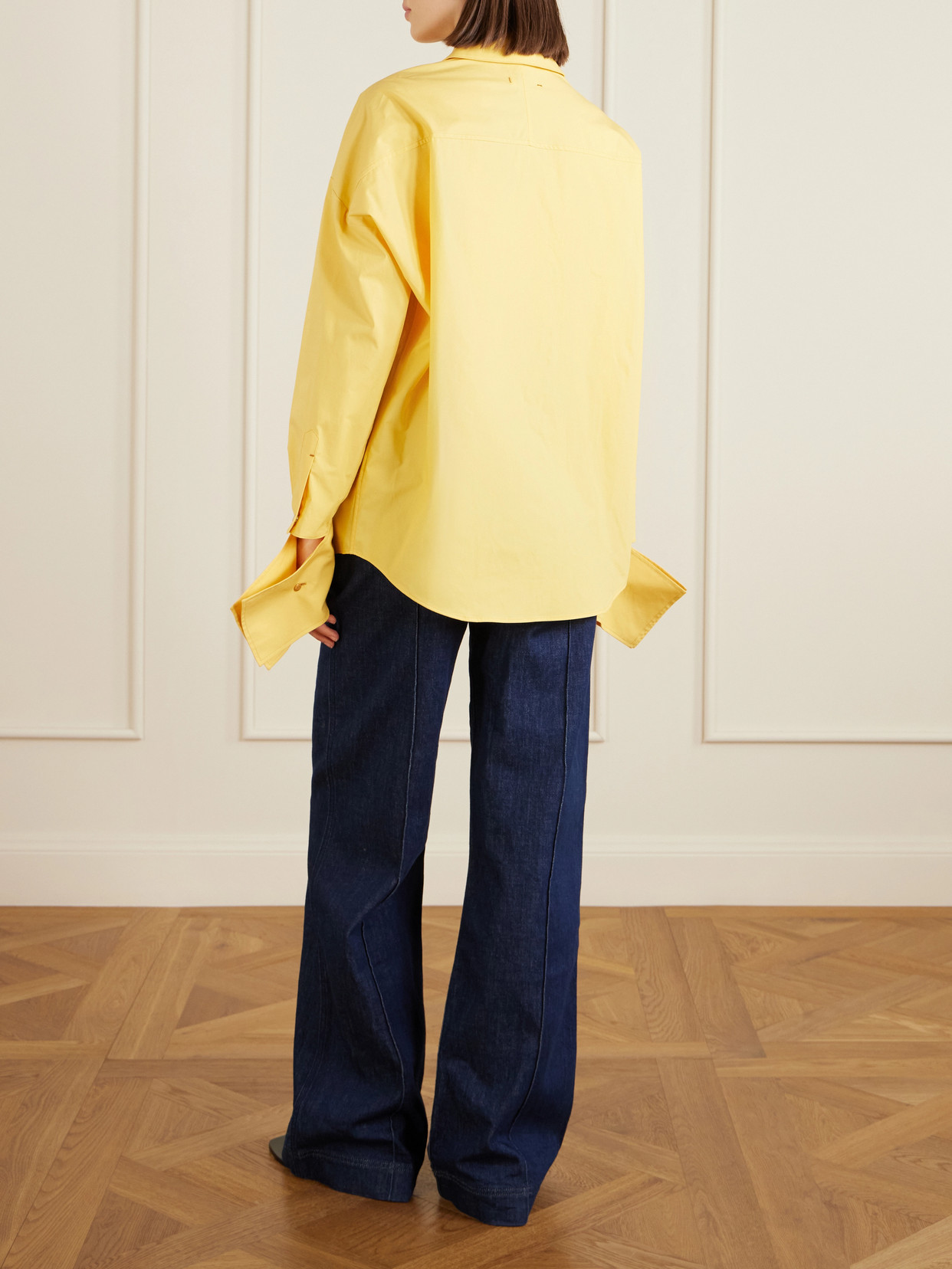 Wren Cotton-poplin Shirt - Yellow