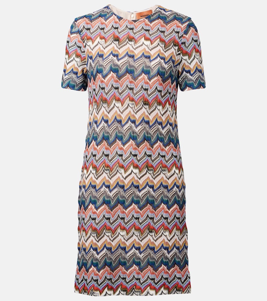 Zigzag lamé minidress