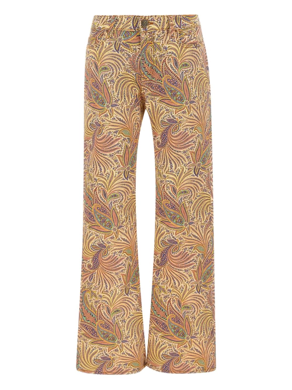 Paisley-print trousers - Neutrals