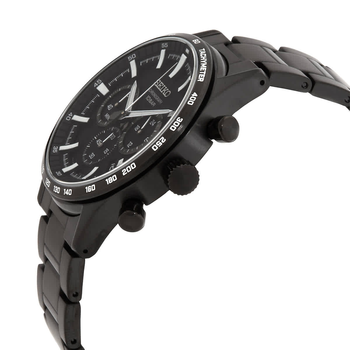 Chronograph Quartz Black Dial Mens Watch SSB415P1