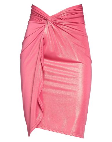 Woman Midi skirt Fuchsia Size S Polyester, Elastane