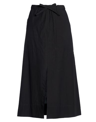 Woman Midi skirt Black Size 4 Cotton