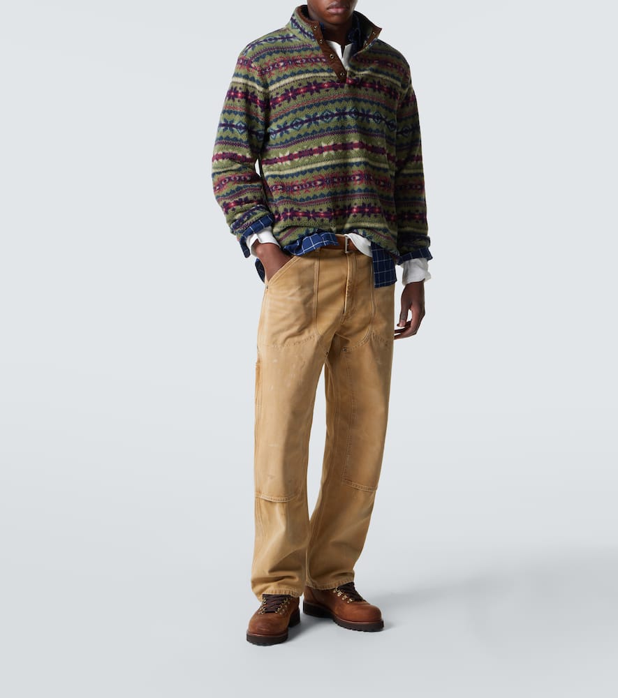 Printed teddy sweater