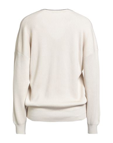Woman Sweater Beige Size M Cotton, Ecobrass