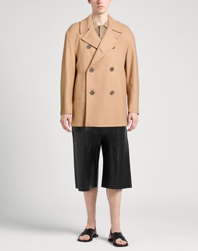 Hevò Man Coat Beige Size 36 Virgin Wool, Polyamide