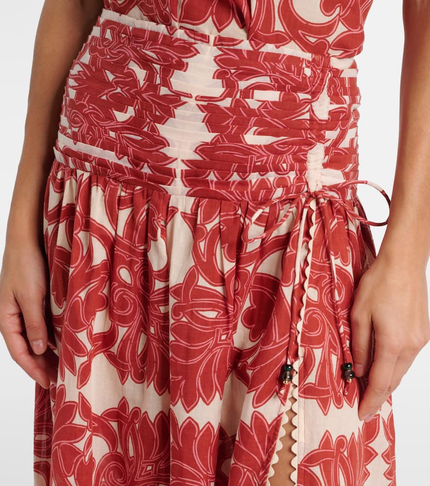 Carla printed cotton maxi skirt