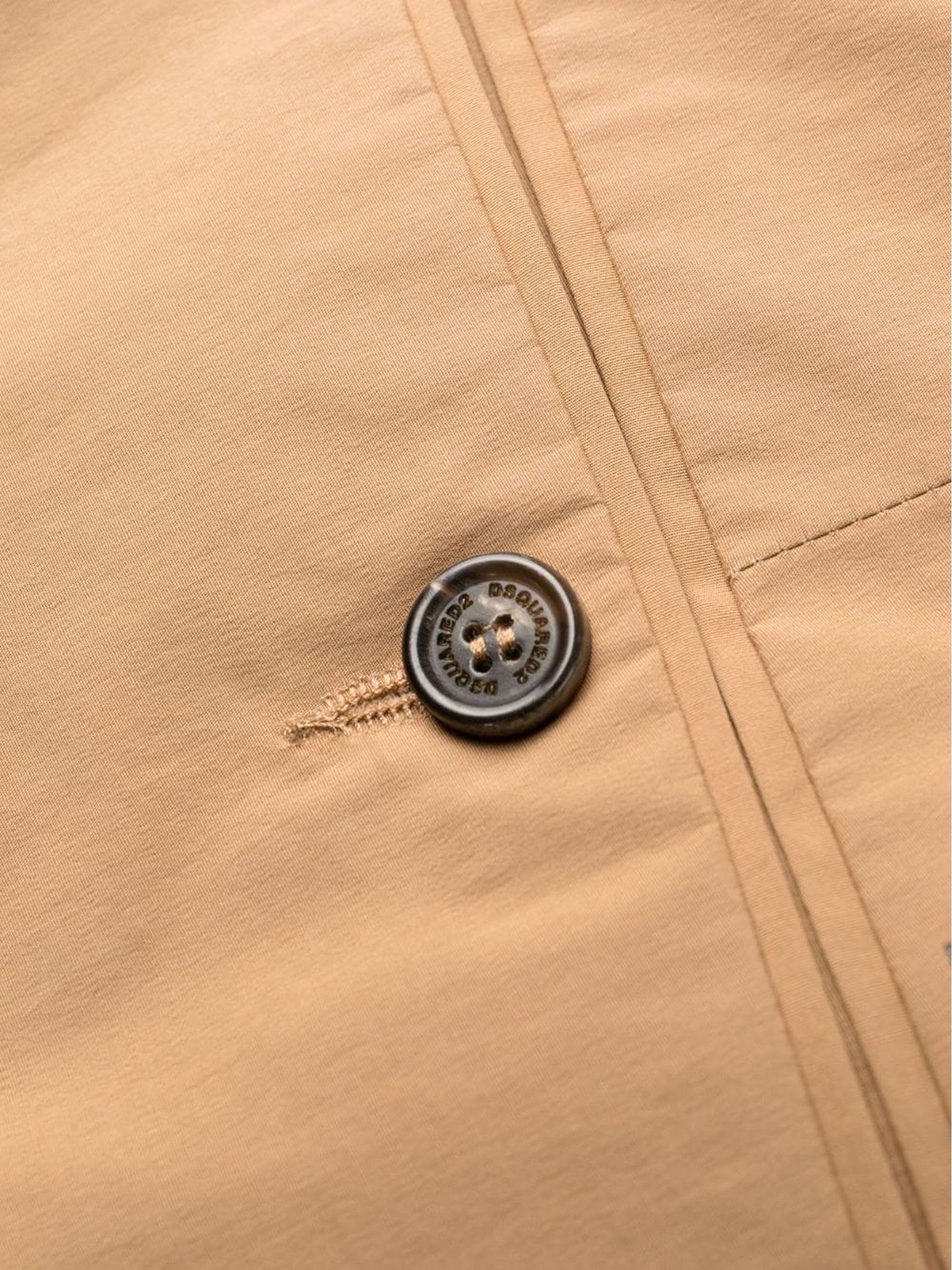 Beige Stretch-Cotton Trousers
