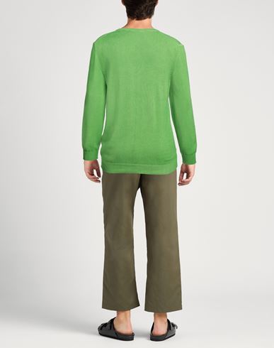 Man Sweater Green Size 36 Cotton