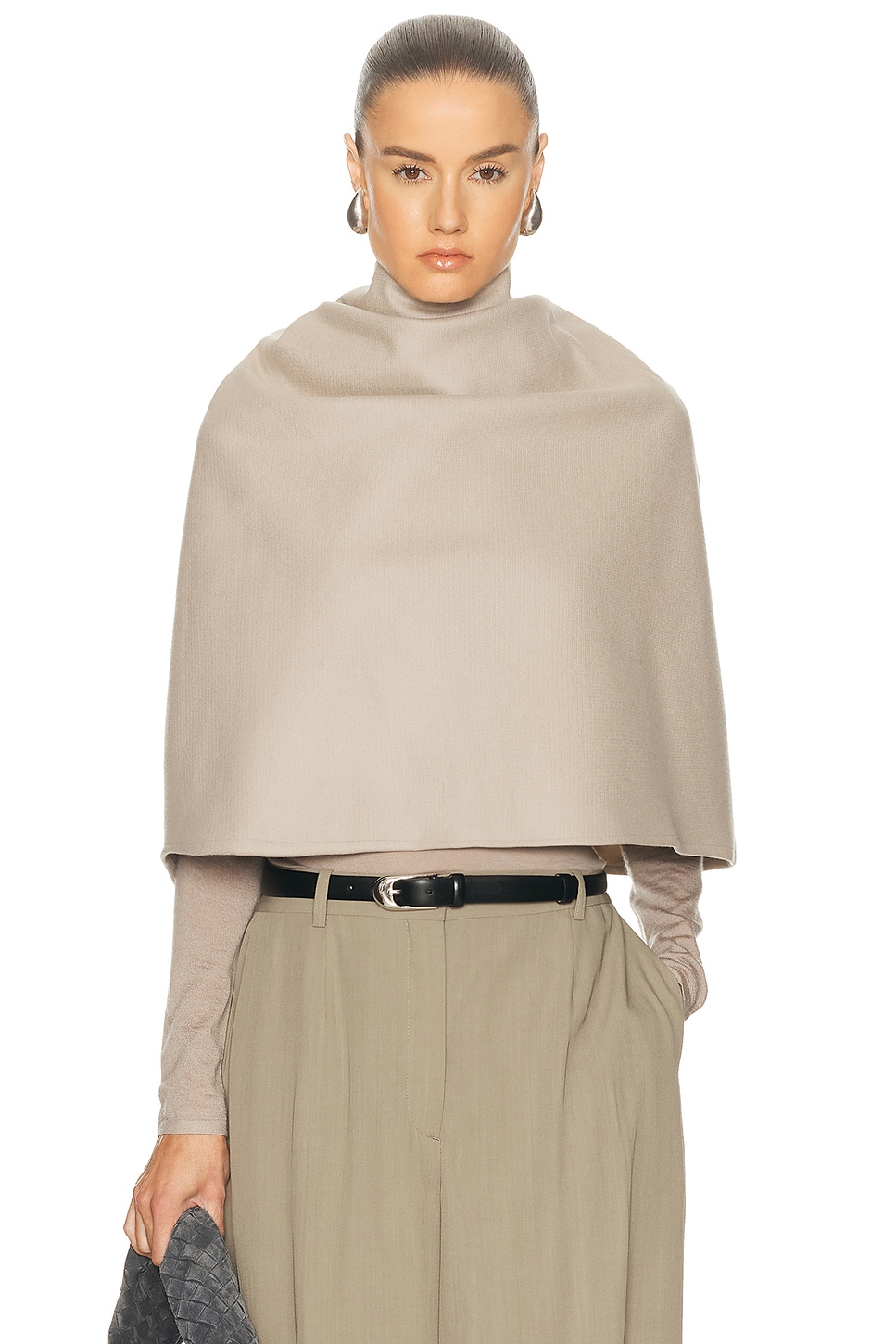 Karen Arcanjo Hima Cape in Cream - Cream. a