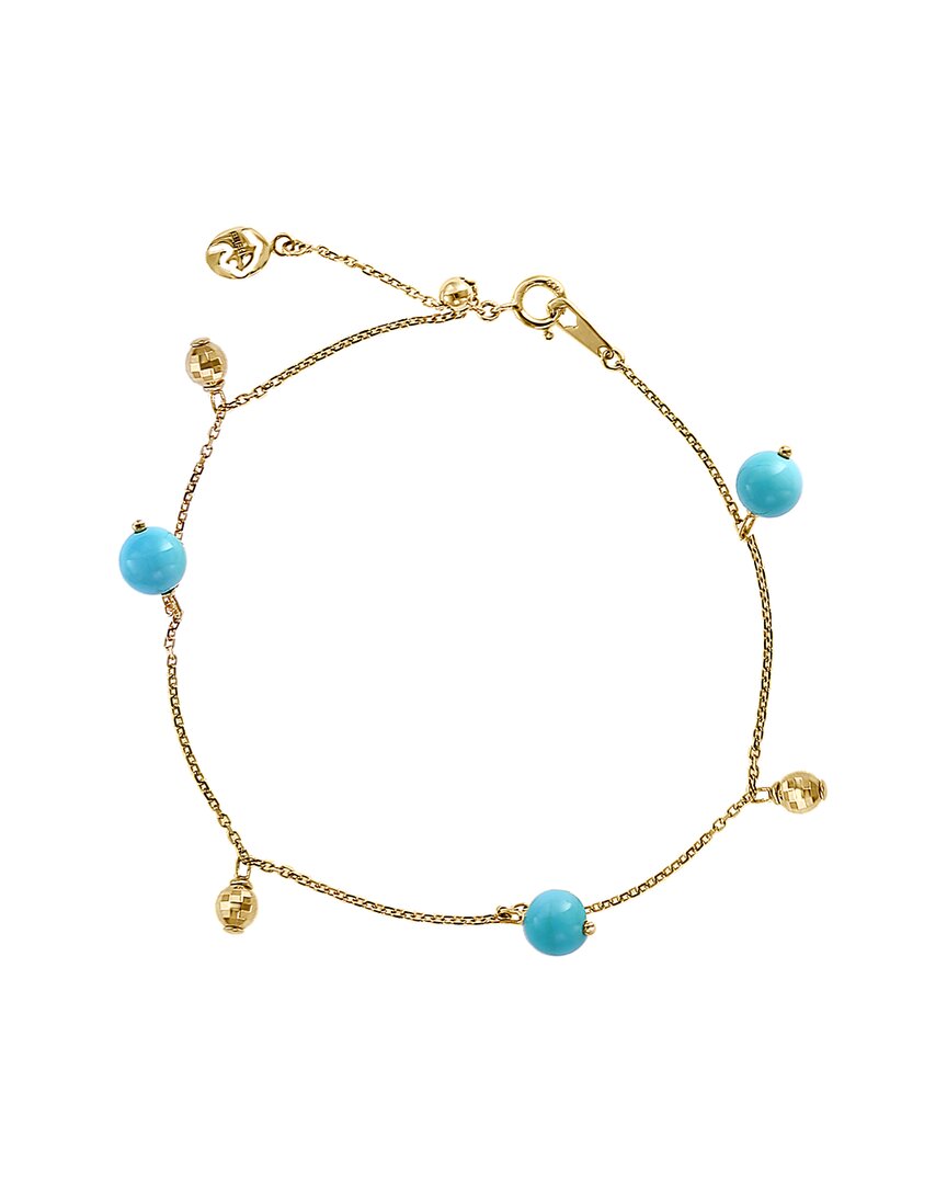 14K 4.20 ct. tw. Turquoise Bracelet