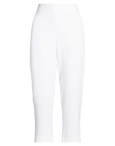 Woman Pants White Size 4 Acetate, Viscose