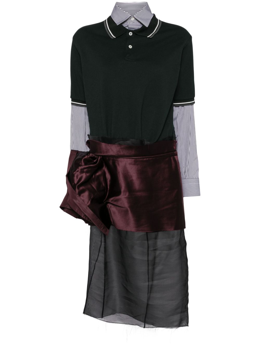 Décortiqué midi dress - Green