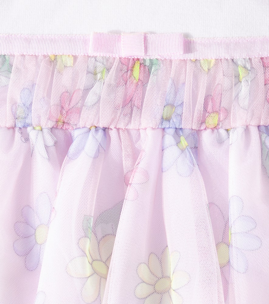 Monnalisa Baby floral tulle dress