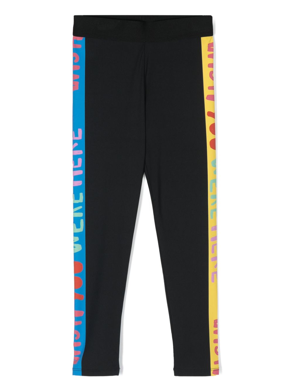 Slogan-print leggings - Black
