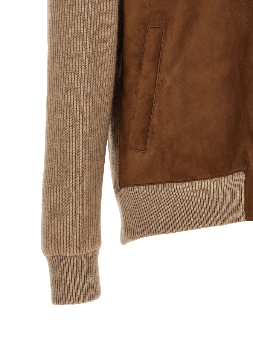 Brown Hood Bomber Jacket