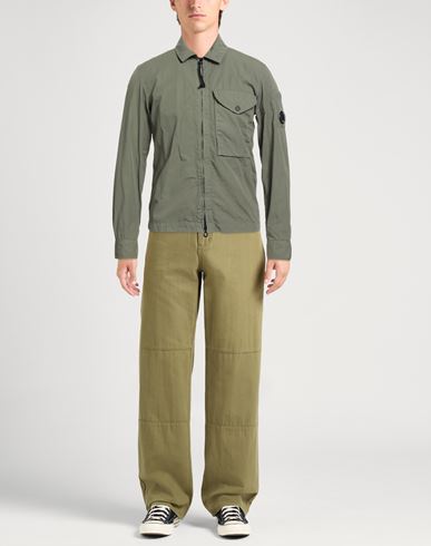 C. p. Company Man Shirt Military green Size 3XL Cotton