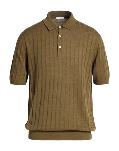 Man Sweater Military green Size L Linen, Cotton