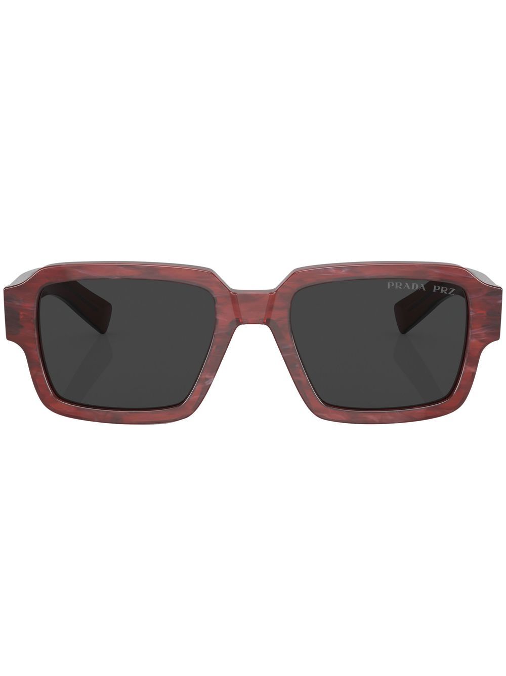 Logo square-frame sunglasses - Red