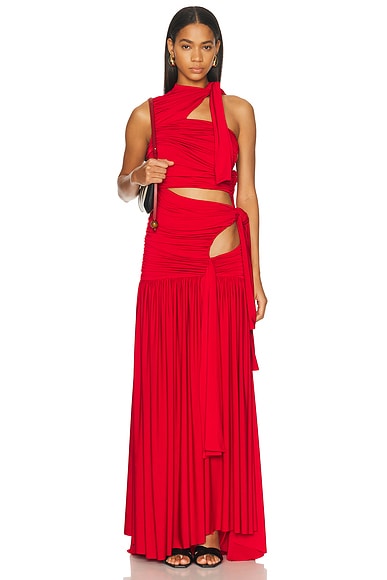 SIEDRES Camilla Dress in Red - Red. L also in M