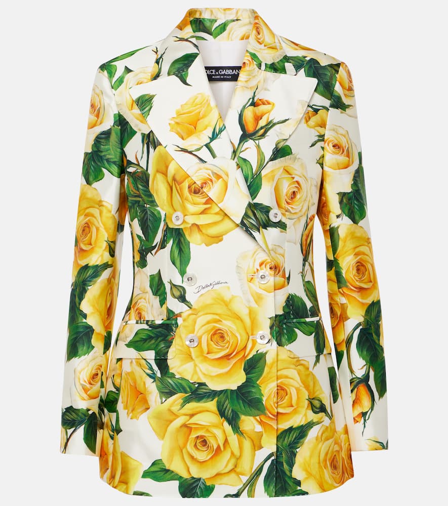Turlington floral silk-blend jacket